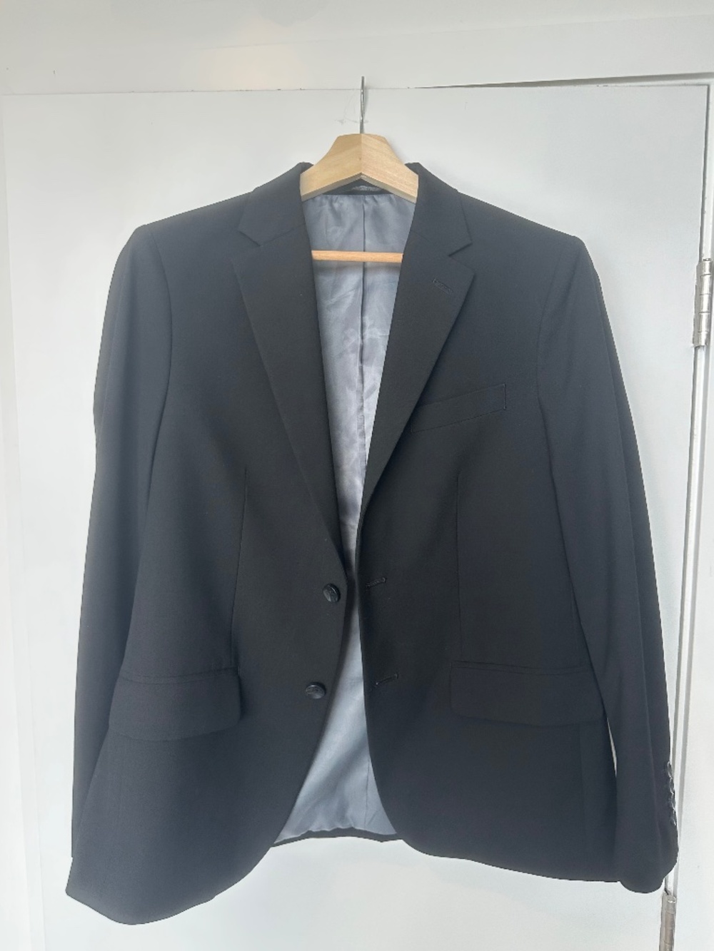 J.M. Haggar Slim Fit Black Suit Jacket/Blazer - Mens 40R